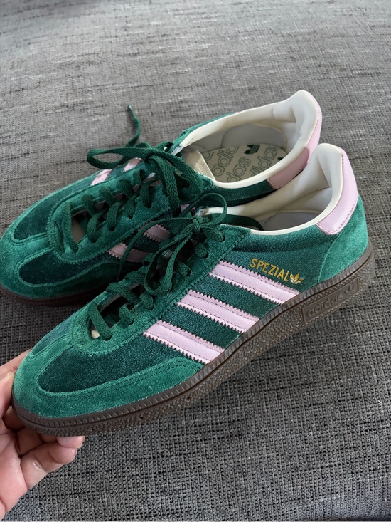 adidas Shoes - Adidas Handball Spezial in Collegiate Green & Pink Sneakers Womens 7.5
